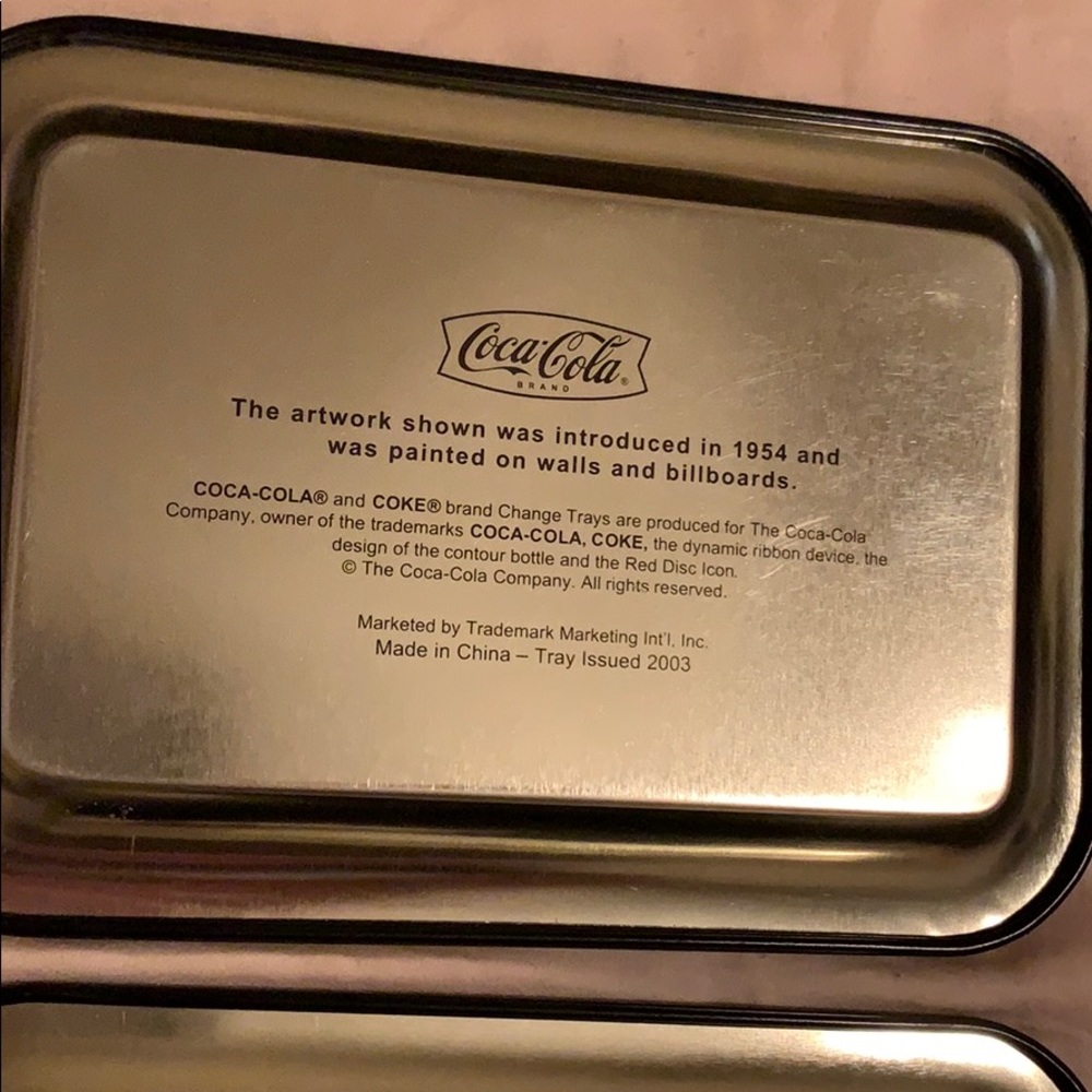 TWO Vintage Coca-Cola table tray - Picture 2 of 2